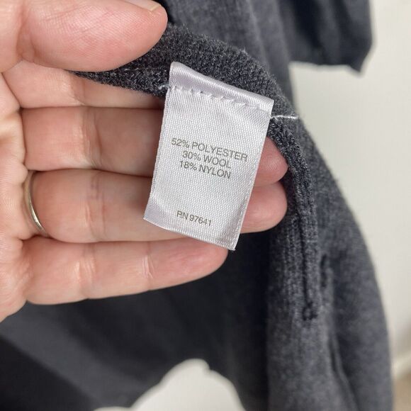 J Jill Cardigan Womens 1X Gray Button Front Wool Knit Sweater Duster Long Sleeve - Picture 6 of 7